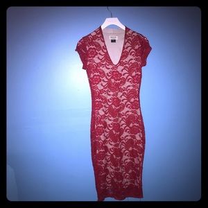 Fitted red dress